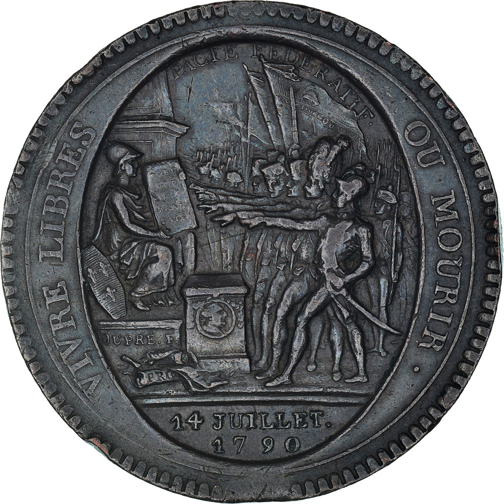Coin, France, Monneron, 5 Sols, 1792, Paris, EF(40-45), Bronze