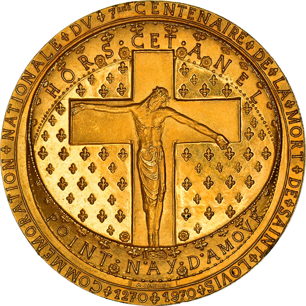 France, Médaille, 7ème Centenaire de la Mort de Saint-Louis, 1970, De Jaeger