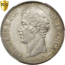 FRANCE, Charles X, 5 Francs, 1827, Paris, KM #728.1, graded, PCGS, MS(60-62),...