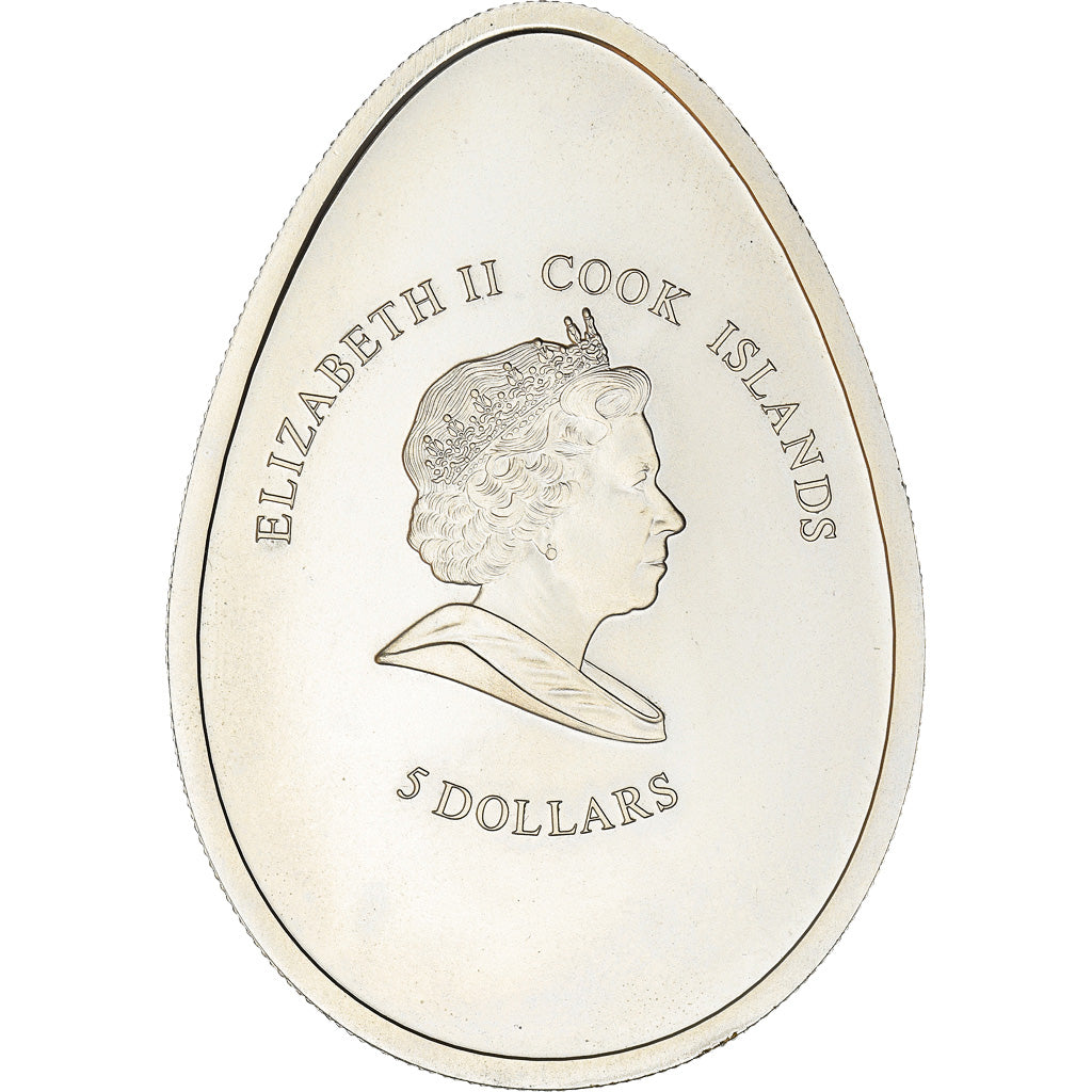 Moneta, Isole Cook, Elizabeth II, Easter Chick, 5 Dollars, 2009, SPL, Argento