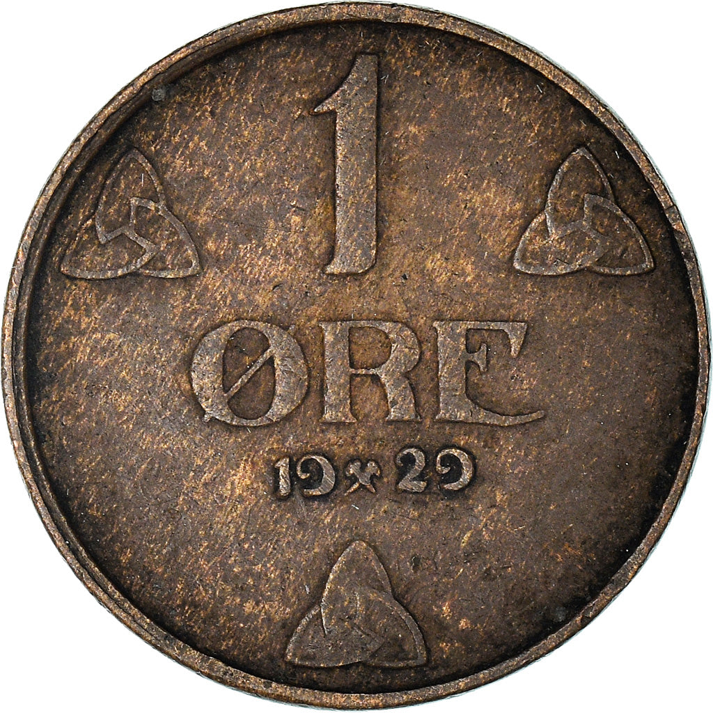 Moeda, Noruega, Haakon VII, Ore, 1929, EF(40-45), Bronze, KM:367