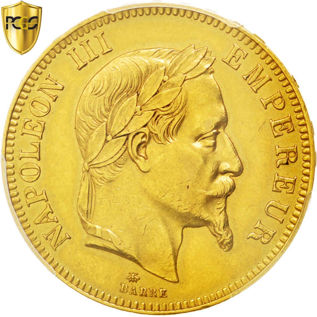 France, Napoléon III, 100 Francs, 1868, Paris, KM:802.1, PCGS AU55