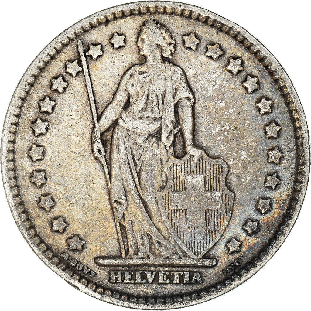 Coin, Switzerland, Franc, 1921, Bern, VF(30-35), Silver, KM:24