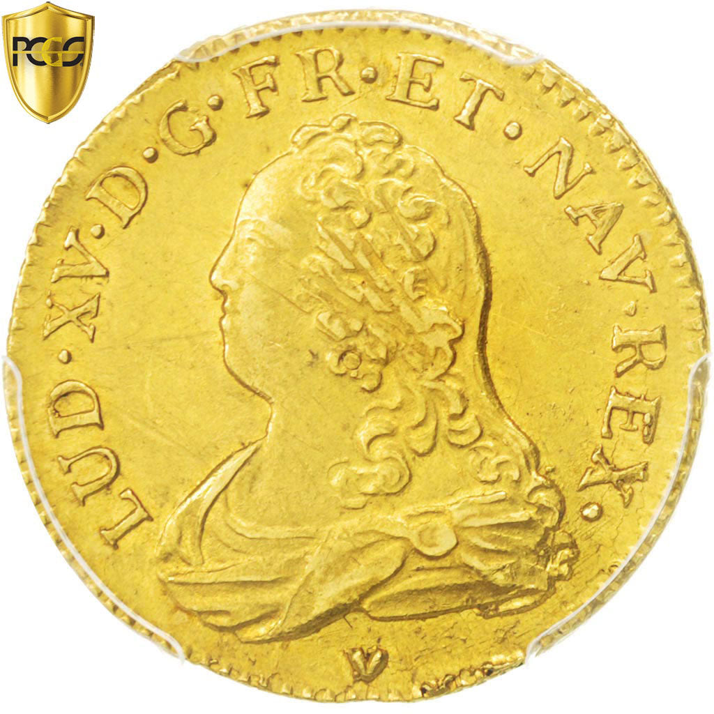Monnaie, France, Louis XV, Louis d'or aux lunettes, Louis d'Or, 1729, Aix, PCGS
