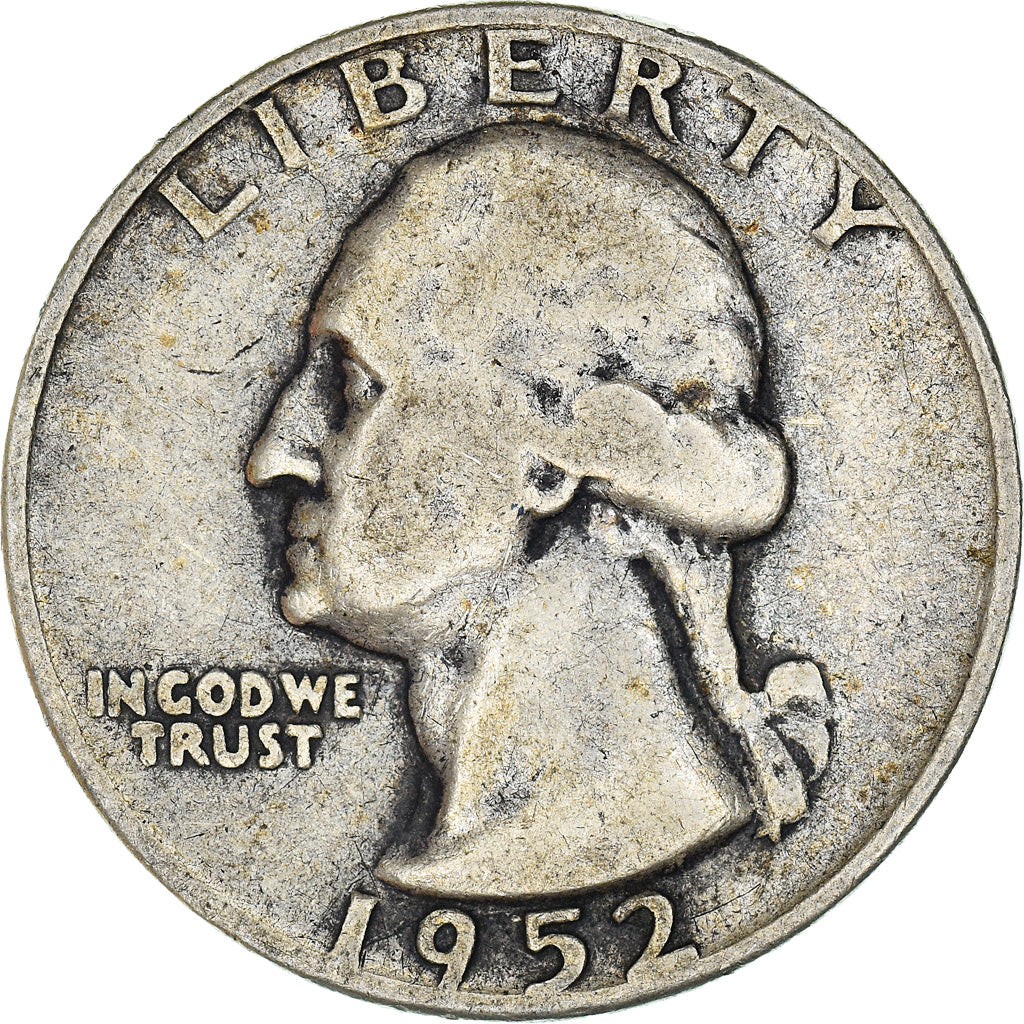 Coin, United States, Washington Quarter, Quarter, 1952, Denver, VF(30-35)
