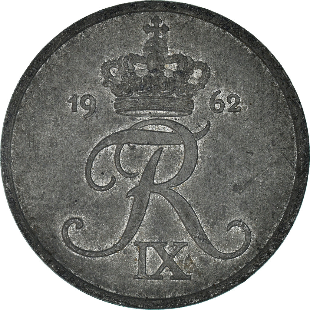 Münze, Dänemark, Frederik IX, 5 Öre, 1962, Copenhagen, SS+, Zinc, KM:843.2