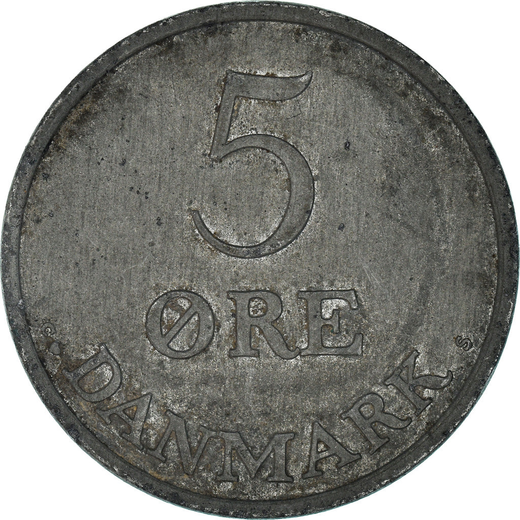 Münze, Dänemark, Frederik IX, 5 Öre, 1962, Copenhagen, SS+, Zinc, KM:843.2