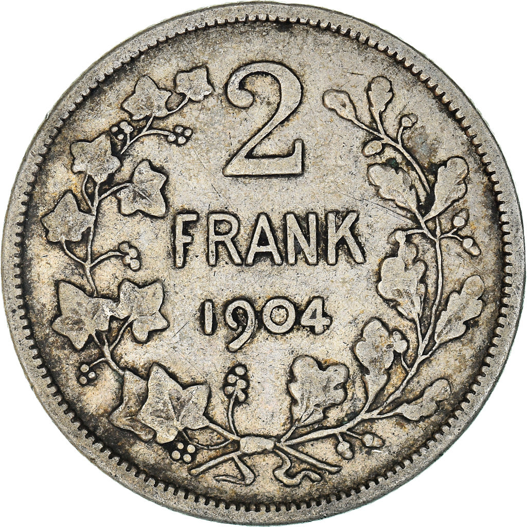Coin, Belgium, 2 Francs, 2 Frank, 1904, VF(20-25), Silver, KM:59