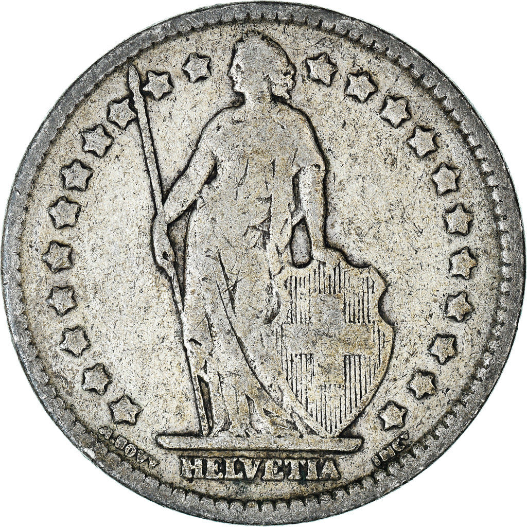 Coin, Switzerland, Franc, 1909, Bern, VF(20-25), Silver, KM:24