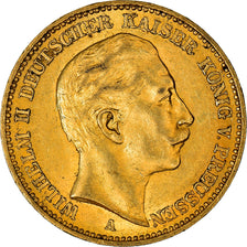 Coin, German States, PRUSSIA, Wilhelm II, 20 Mark, 1904, Berlin, AU(50-53)