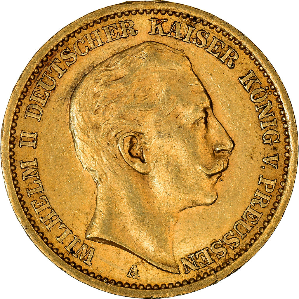 Coin, German States, PRUSSIA, Wilhelm II, 20 Mark, 1906, Berlin, AU(50-53)
