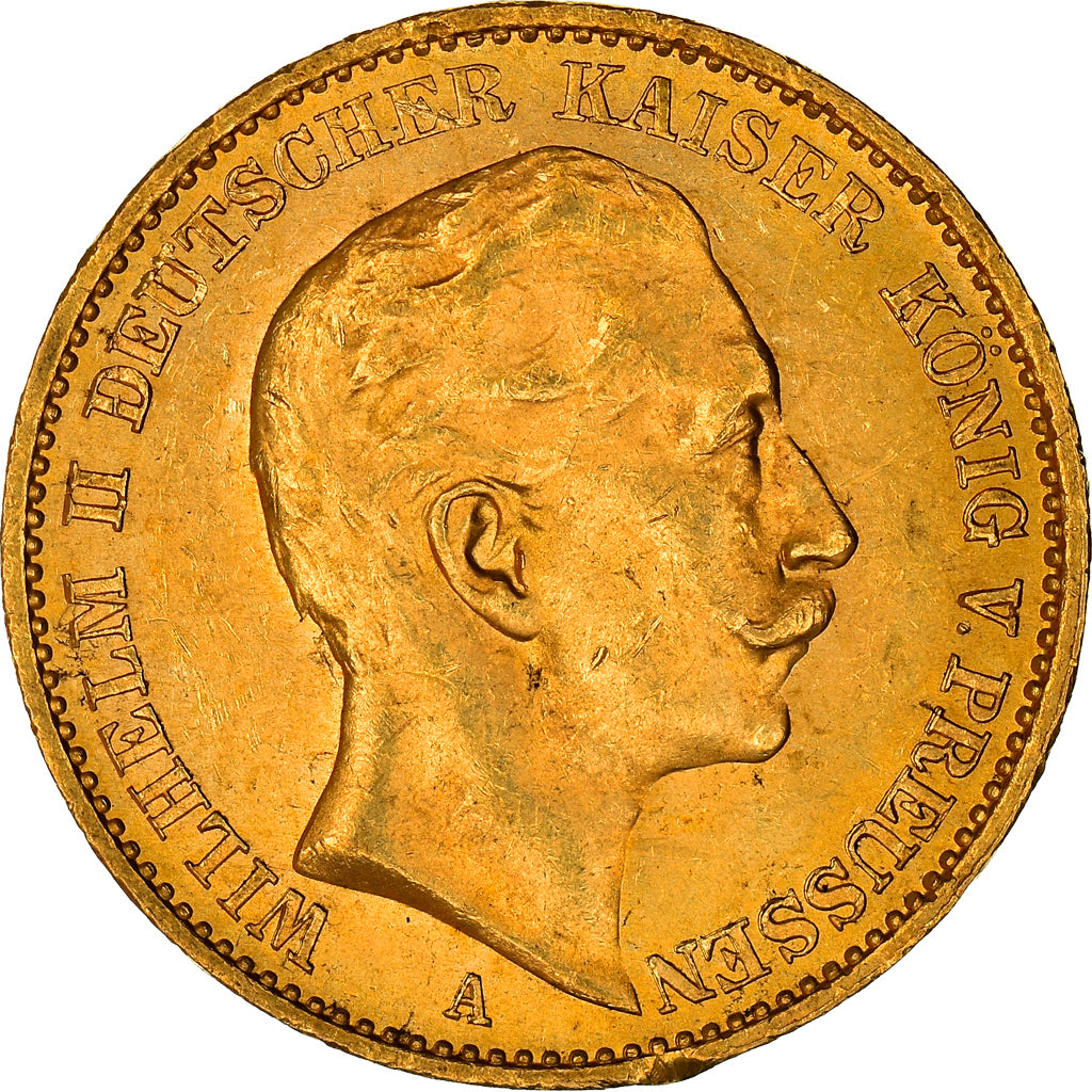 Coin, German States, PRUSSIA, Wilhelm II, 20 Mark, 1913, Berlin, MS(60-62)