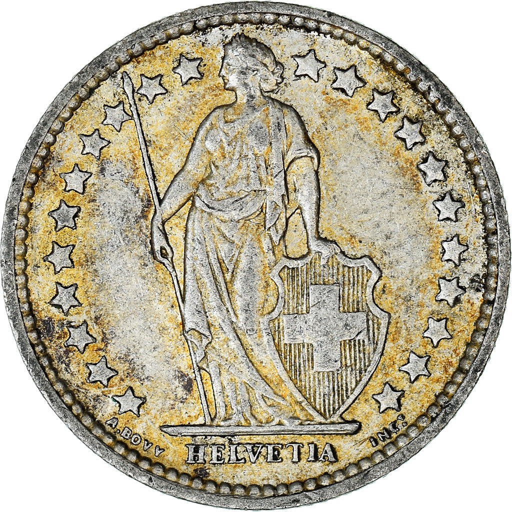 Moneta, Svizzera, 1/2 Franc, 1958, Bern, BB+, Argento, KM:23
