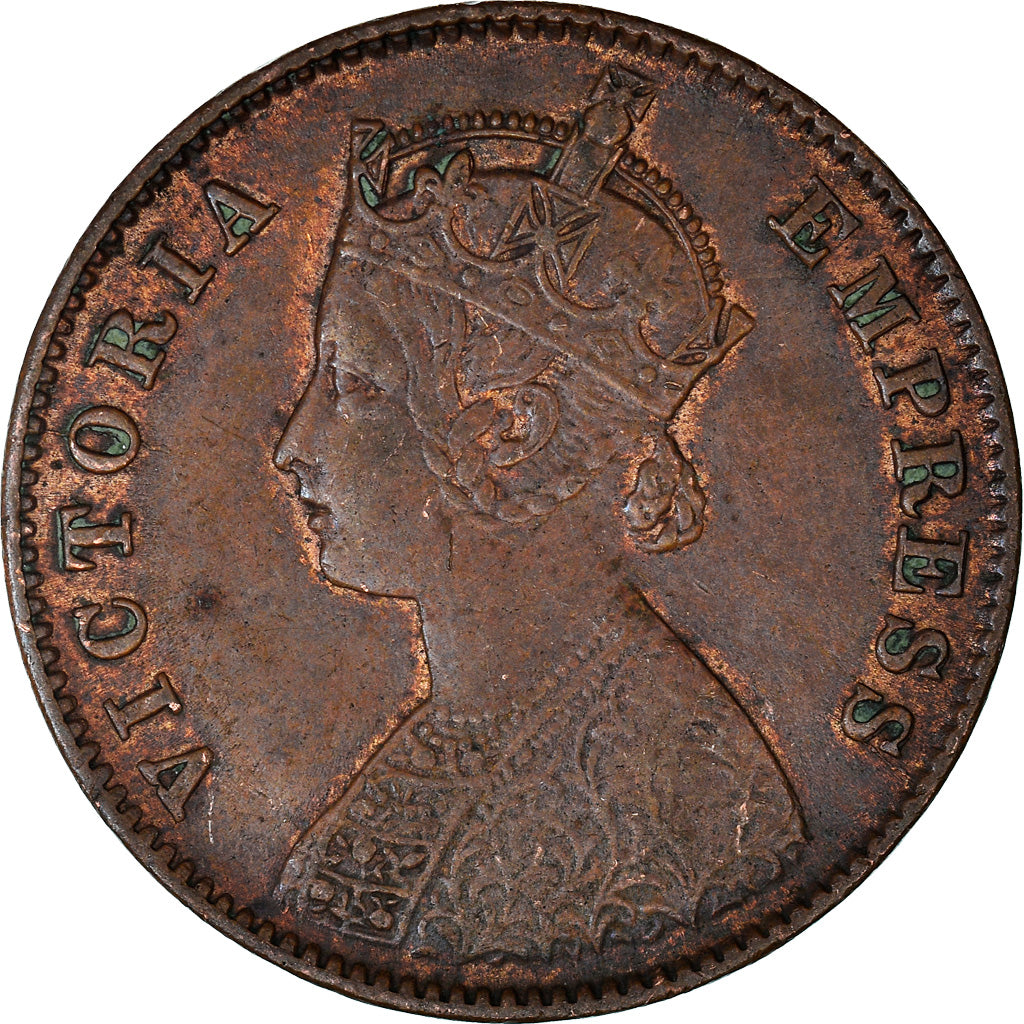Monnaie, INDIA-BRITISH, Victoria, 1/4 Anna, 1900, Calcutta, TTB, Cuivre, KM:486
