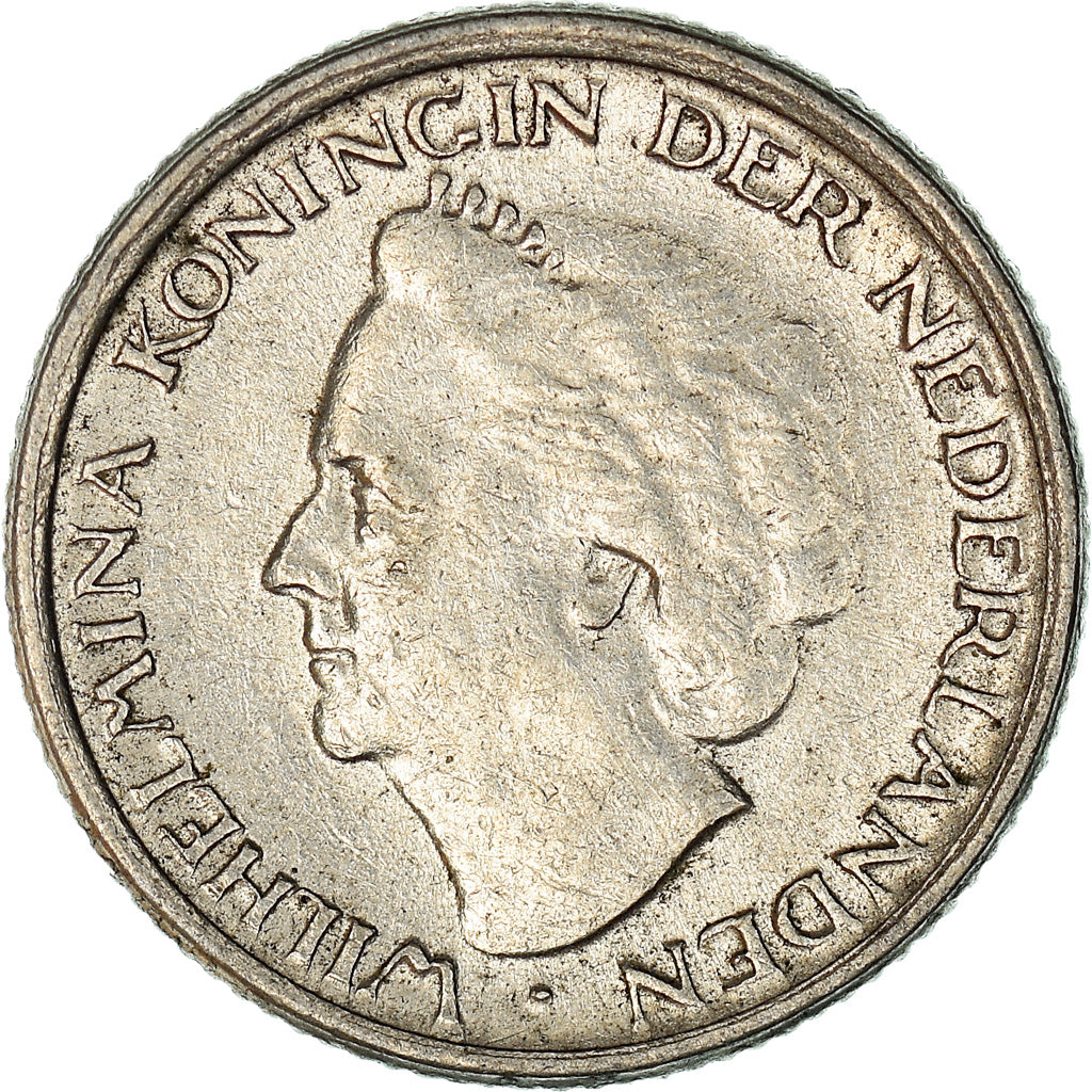 Coin, Netherlands, Wilhelmina I, 10 Cents, 1946, AU(50-53), Nickel, KM:177