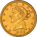 Moneta, Stati Uniti, Coronet Head, $5, Half Eagle, 1886, San Francisco, BB+