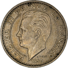Coin, Monaco, Rainier III, 100 Francs, Cent, 1950, EF(40-45), Copper-nickel