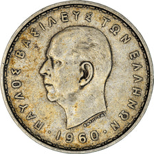 Coin, Greece, Paul I, 20 Drachmai, 1960, EF(40-45), Silver, KM:85