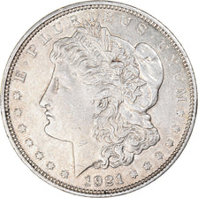Moneta, Stati Uniti, Morgan Dollar, Dollar, 1921, Denver, BB+, Argento, KM:110