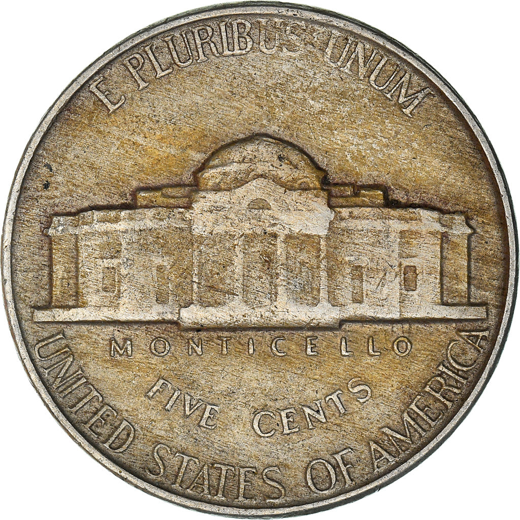 Moneda, Estados Unidos, Jefferson Nickel, 5 Cents, 1953, Philadelphia, MBC
