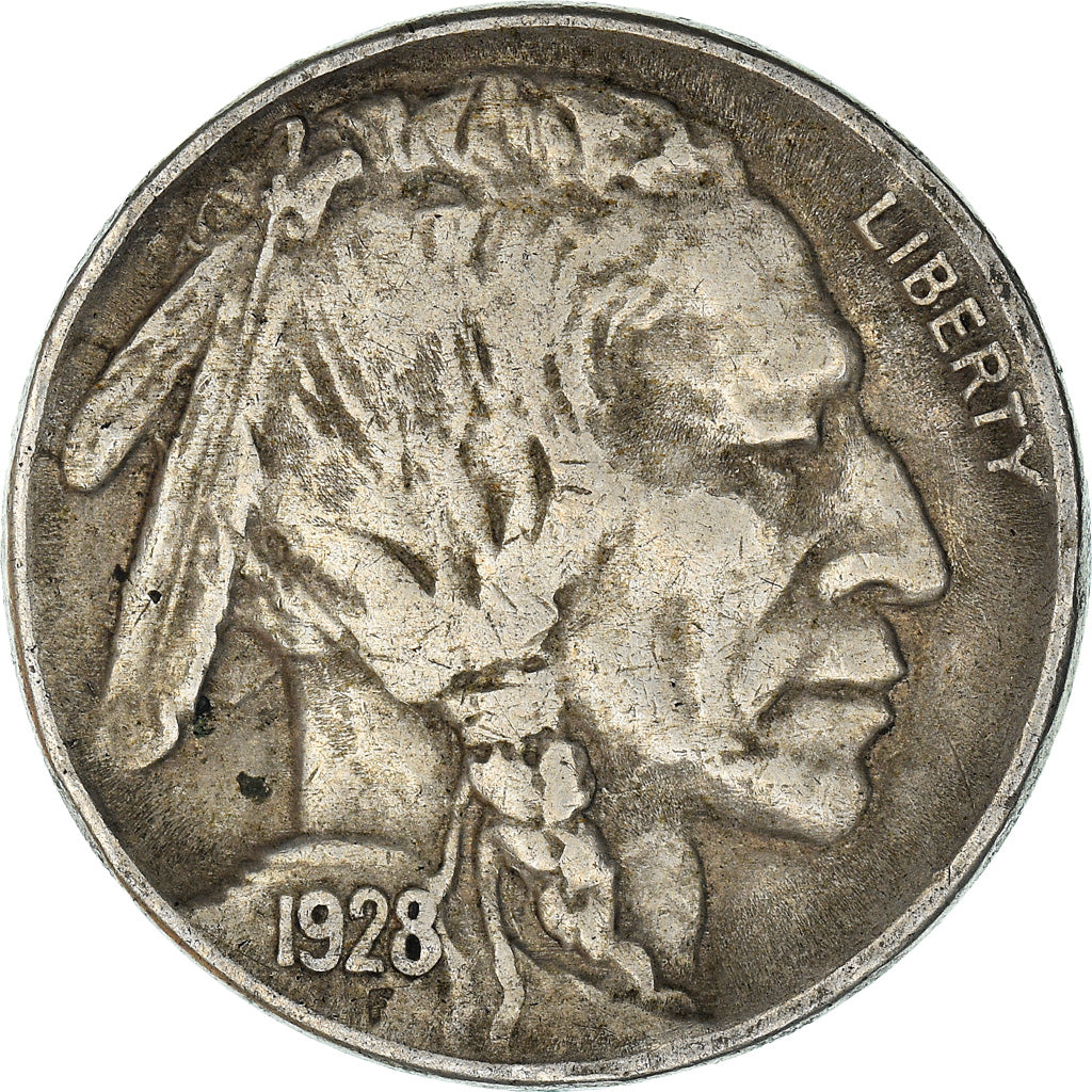 Moneta, Stati Uniti, Buffalo Nickel, 5 Cents, 1928, Philadelphia, BB