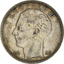 Coin, Belgium, Leopold III, 20 Francs, 20 Frank, 1935, VF(30-35), Silver, KM:105