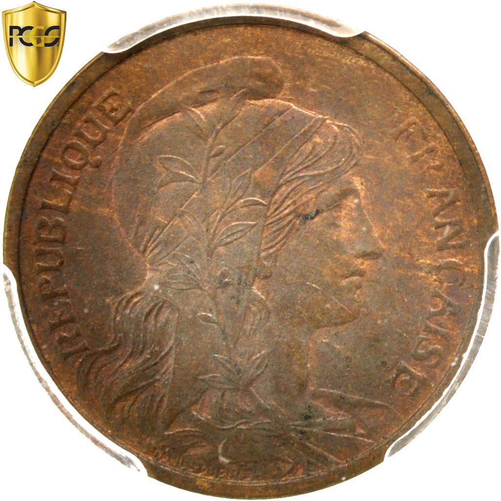 France, Dupuis, 2 Centimes, 1914, Paris, KM:841, PCGS MS62BN