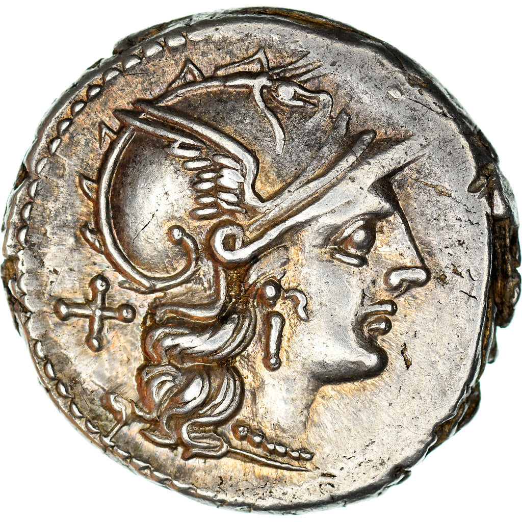 Coin, Scribonia, Denarius, 154 BC, Rome, AU(55-58), Silver, Crawford:201/1