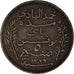 Coin, Tunisia, Muhammad al-Hadi Bey, 5 Centimes, 1904 (AH 1322), Paris