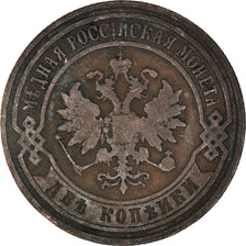 Moneta, Russia, Nicholas II, 2 Kopeks, 1904, Saint-Petersburg, MB, Rame, KM:10.2
