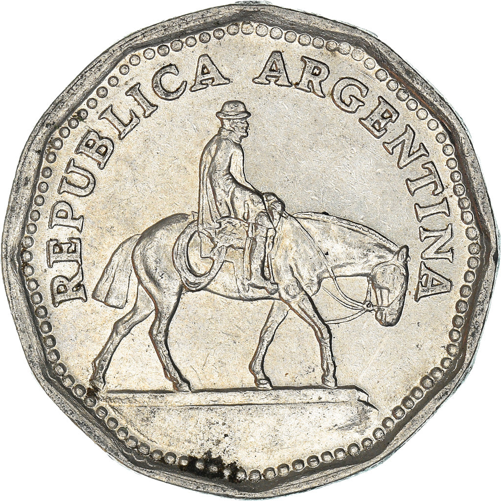Coin, Argentina, 10 Pesos, 1963, AU(50-53), Nickel Clad Steel, KM:60