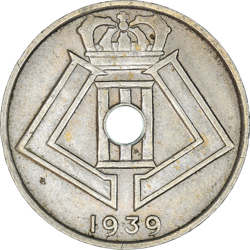 Münze, Belgien, 25 Centimes, 1939, SS+, Nickel-brass, KM:114.1