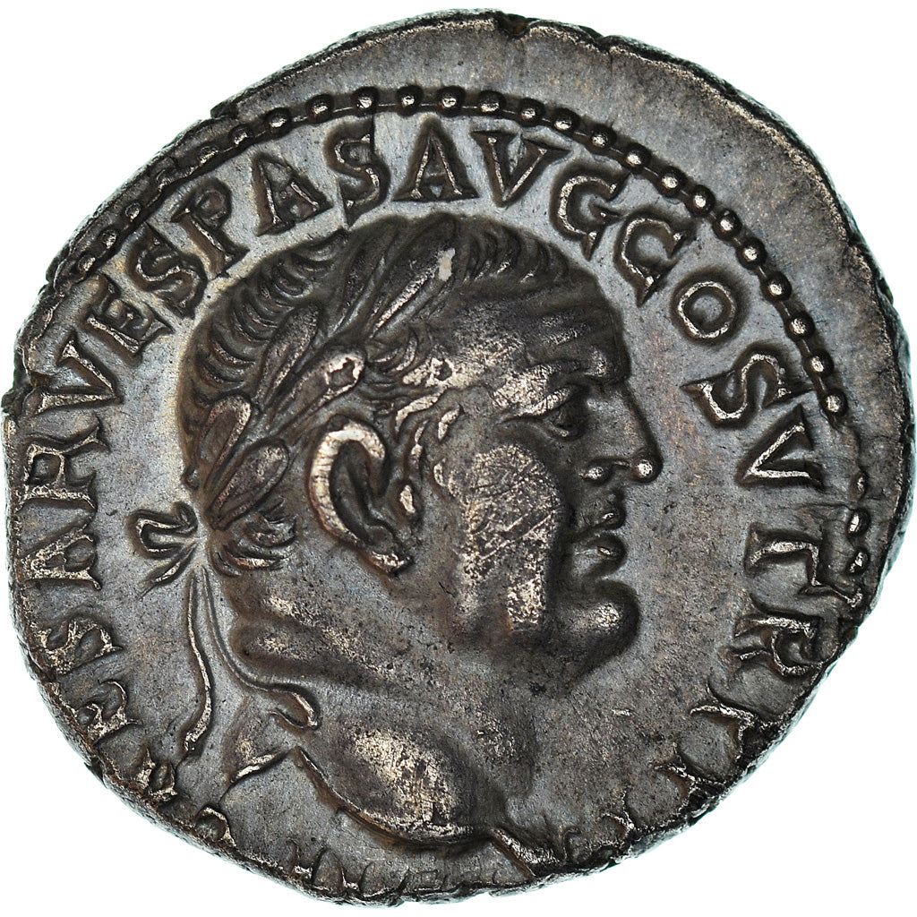 Coin, Vespasian, Denarius, 73 AD, Ephesos, Extremely rare, AU(55-58), Silver