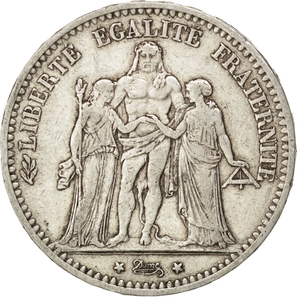 Coin, France, Hercule, 5 Francs, 1874, Paris, VF(30-35), Silver, KM:820.1