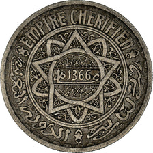 Moneta, Marocco, Mohammed V, 10 Francs, AH 1366/1946, Paris, BB, Rame-nichel