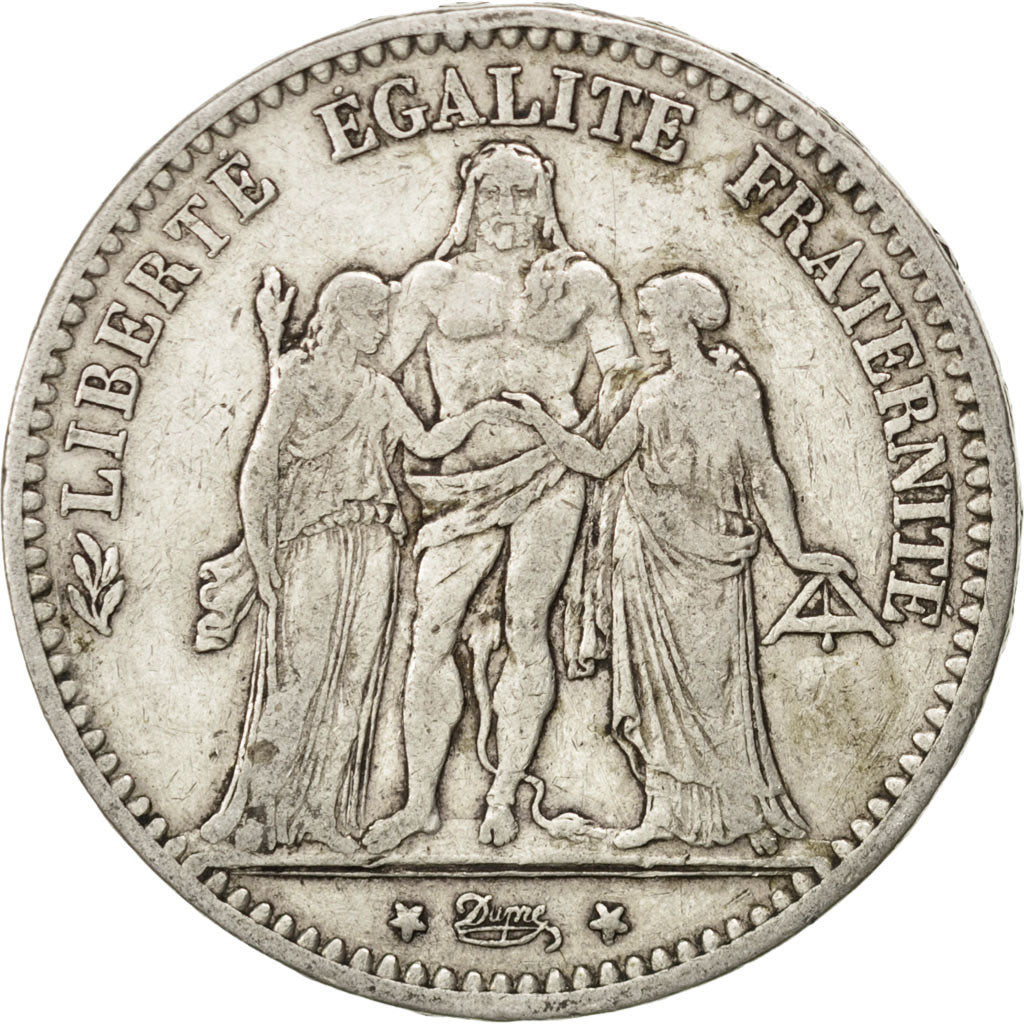 Coin, France, Hercule, 5 Francs, 1874, Paris, VF(30-35), Silver, KM:820.1