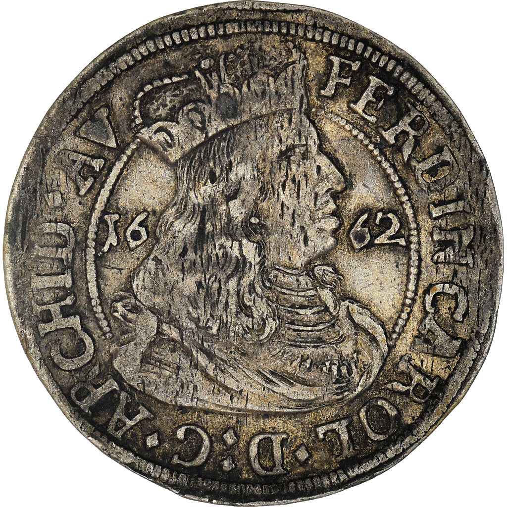 Coin, Austria, Ferdinand Charles, 3 Kreuzer, 1662, Hall, EF(40-45), Silver