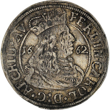 Coin, Austria, Ferdinand Charles, 3 Kreuzer, 1662, Hall, EF(40-45), Silver