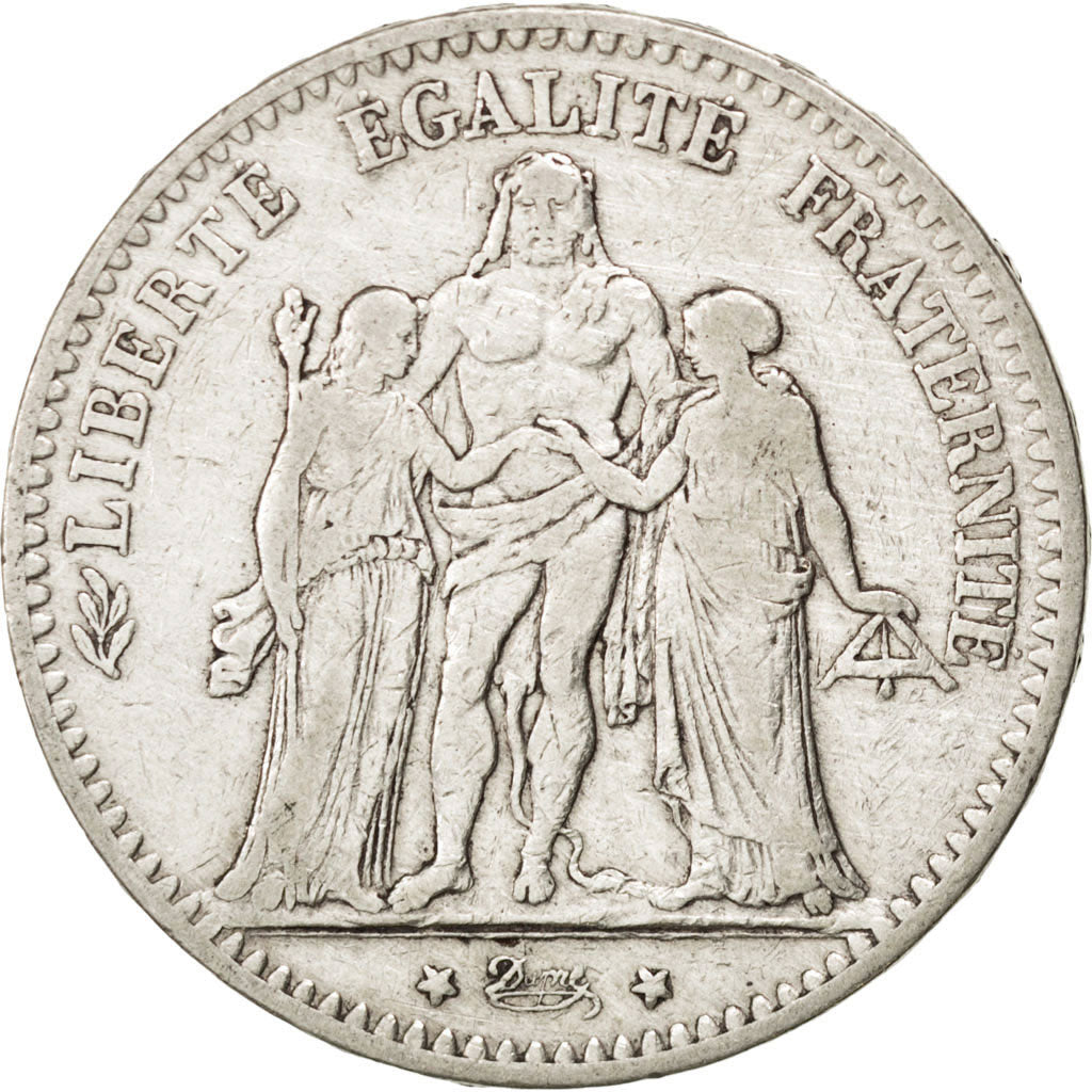 Coin, France, Hercule, 5 Francs, 1874, Paris, VF(20-25), Silver, KM:820.1