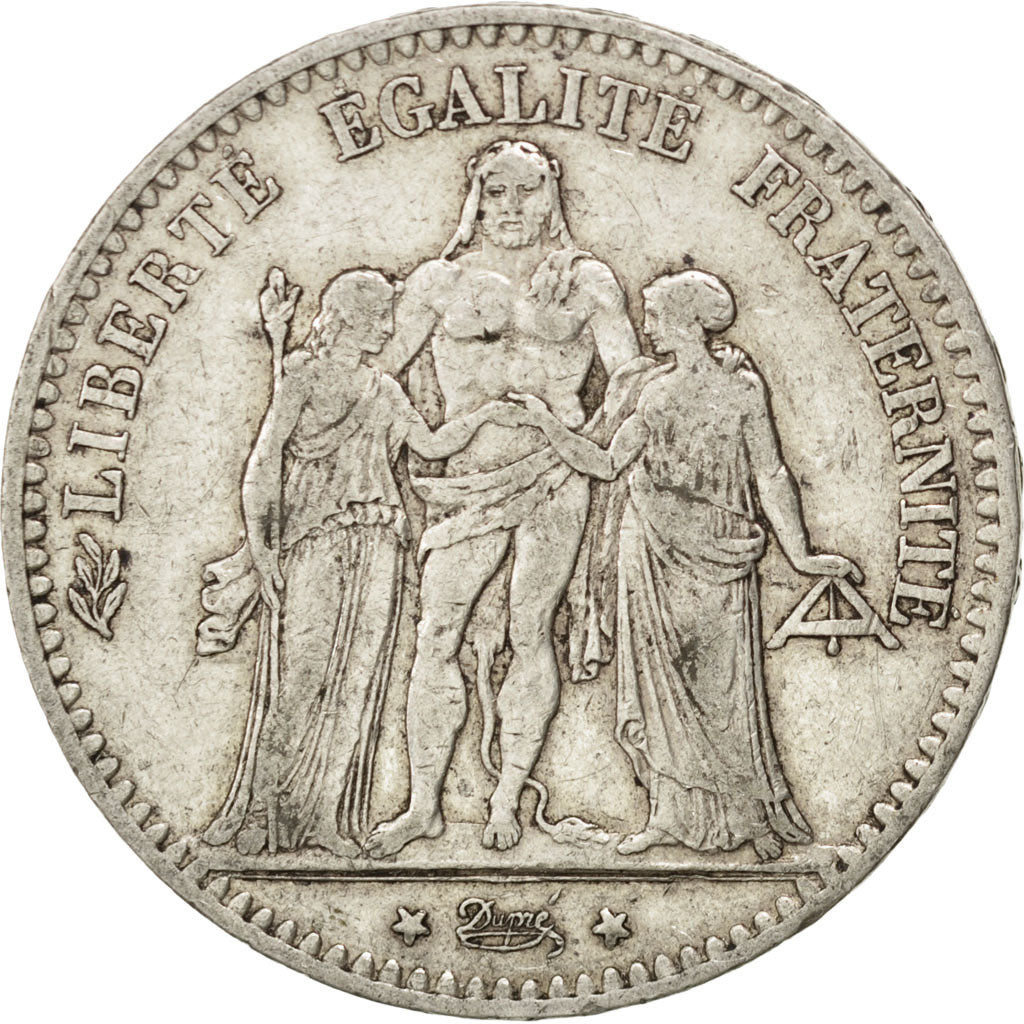 Coin, France, Hercule, 5 Francs, 1875, Paris, VF(30-35), Silver, KM:820.1