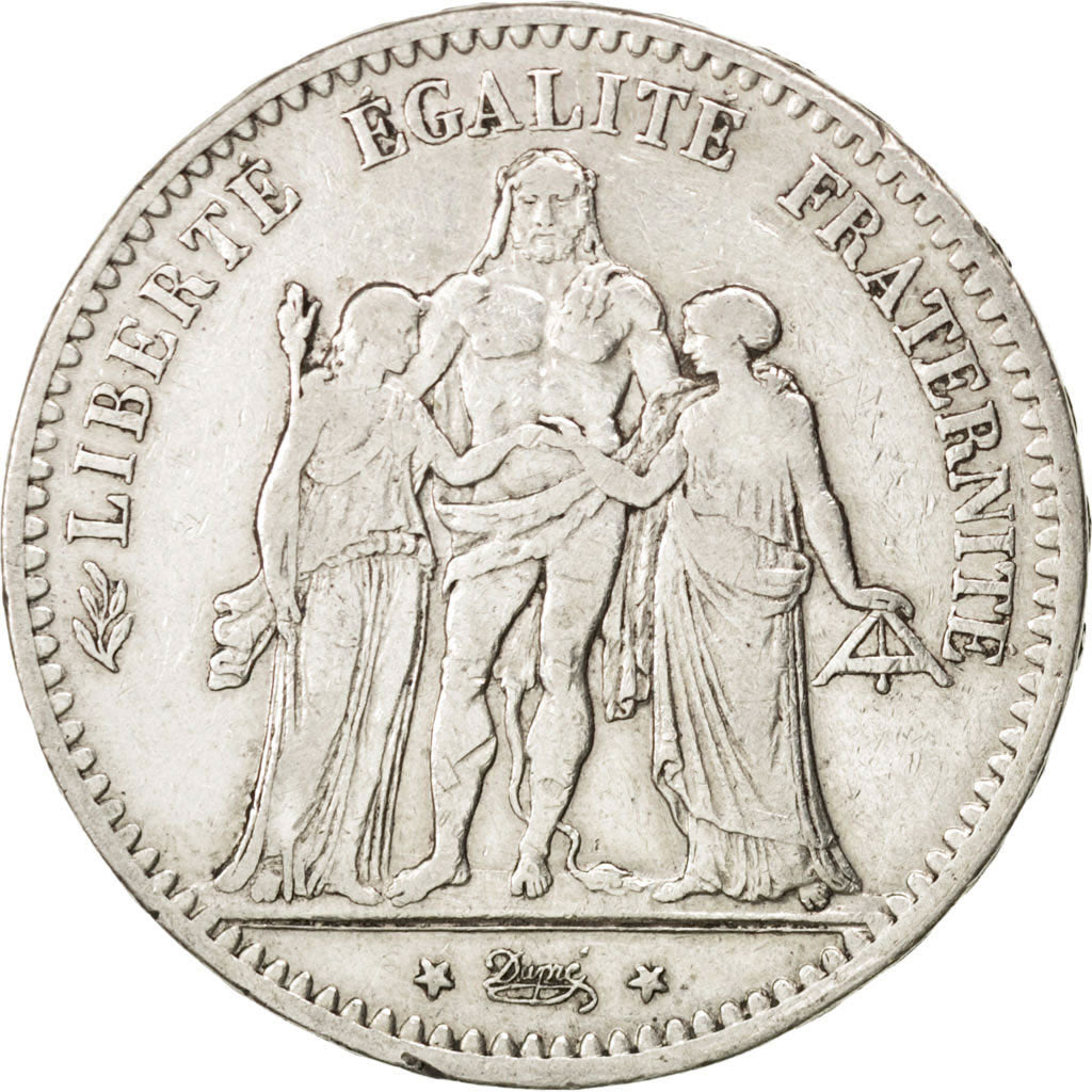 Coin, France, Hercule, 5 Francs, 1875, Paris, VF(30-35), Silver, KM:820.1
