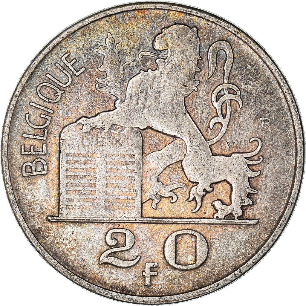 Coin, Belgium, 20 Francs, 20 Frank, 1950, VF(30-35), Silver, KM:140.1