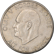 Coin, Norway, Olav V, 5 Kroner, 1971, AU(50-53), Copper-nickel, KM:412