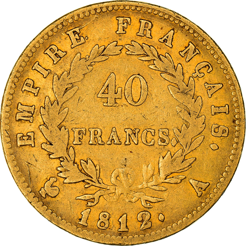 Moneta, Francja, Napoléon I, 40 Francs, 1812, Paris, VF(20-25), Złoto