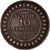 Moneda, Túnez, Muhammad al-Nasir Bey, 10 Centimes, 1908, Paris, MBC, Bronce