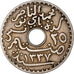 Moneda, Túnez, Muhammad al-Nasir Bey, 25 Centimes, 1919, Paris, MBC, Níquel -