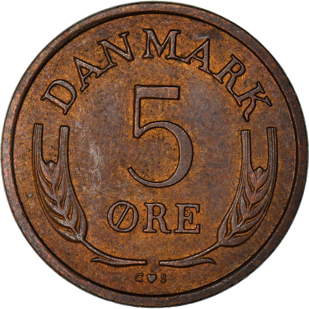 Monnaie, Danemark, Frederik IX, 5 Öre, 1966, Copenhagen, SUP, Bronze, KM:848.1