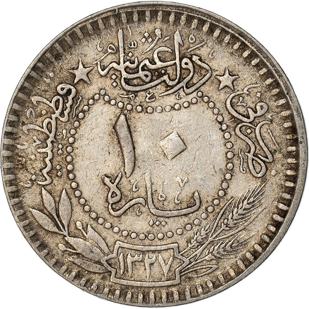 Coin, Turkey, Muhammad V, 10 Para, 1915/AH 1327, Qustantiniyah, EF(40-45)