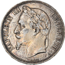 Moneta, Francja, Napoleon III, 5 Francs, 1870, Paris, VF(30-35), Srebro