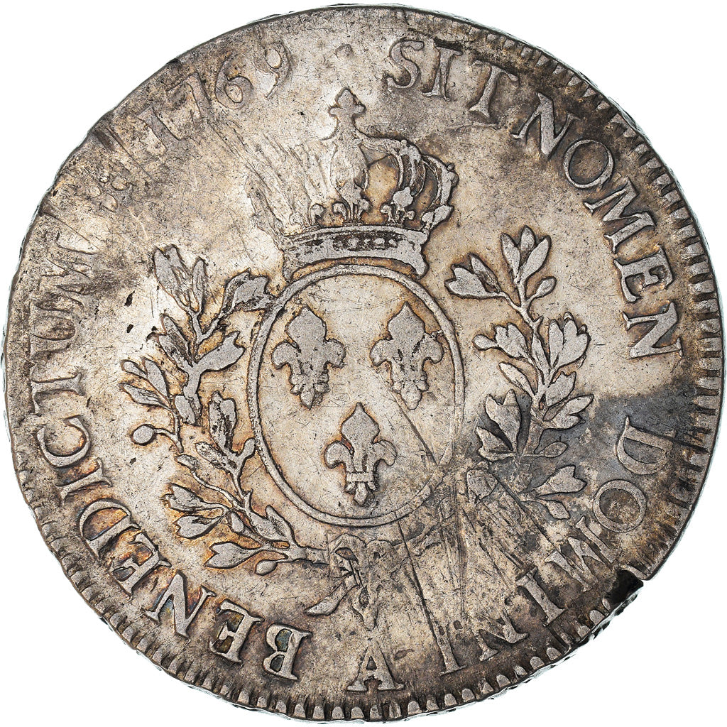 Munten, Frankrijk, Louis XV, Écu au bandeau, 1769, Paris, FR+, Zilver